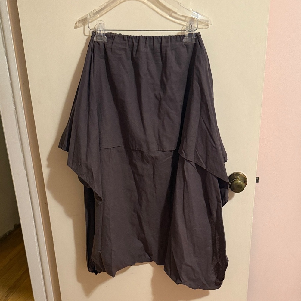 Chic Charcoal Asymmetrical Women's Skirt